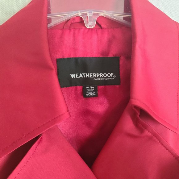 Gorgeous Red Double Breast Weatherproof Co Womens Coat szM - Picture 4 of 15